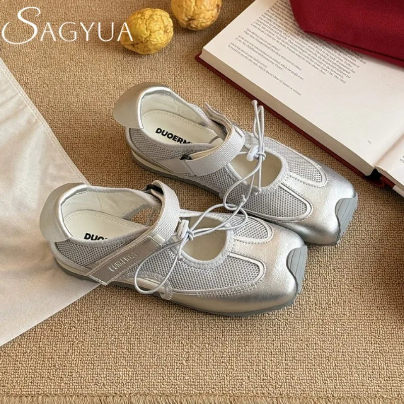 Women Sneakers Casual Mesh Flat Sandals Sport Shoes Woman 2025 Trend Summer Running Comfort Loafers Hiking Sandalias De Mujer