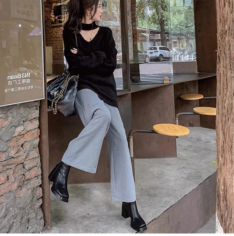 Ohmmayby Vintage Square Toe Damen Stiefeletten Mit Reißverschluss Hinten - Größe EU 37-41, Absatzhöhe 5-8 cm, Knöchelhöhe