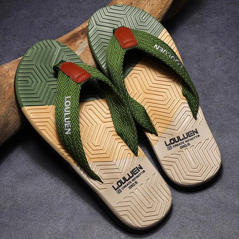 Hohe Qualität Heißer Verkauf Männer Flip Flops Sommer Strand Flip Flops Männer Mode Atmungsaktiv Casual Strand Männer Hausschuhe Sommer Outdoor - Golden Bridge Store