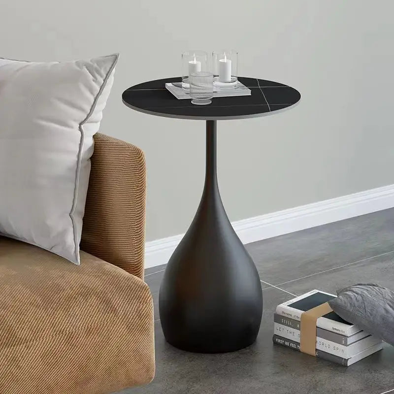Simple Modern Tea Coffee Table Living Room Household Round Balcony Coffee Table Combination Creative Apartment Sofa Side Table