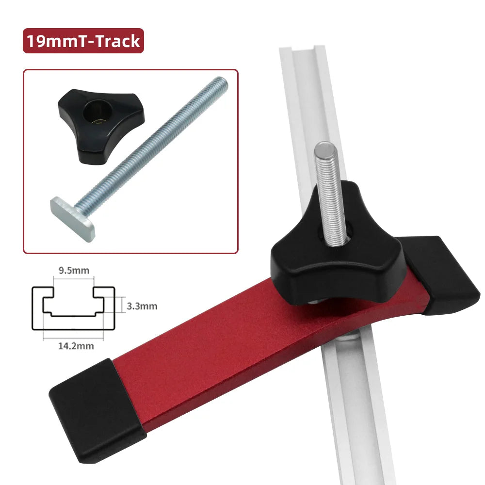 T Track Bolts Knob Kit Miter Track Sliding Nut T-Slider T Slot T Bolt For Woodworking Jigs Fixtures Tools Kit Accessories DIY