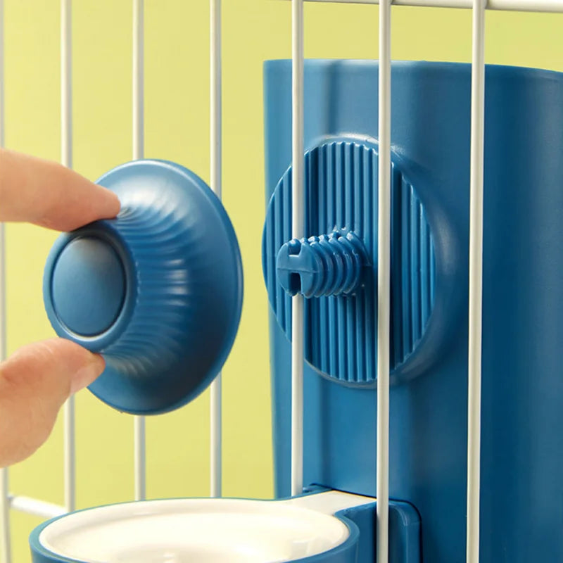 Wasser Spender Haustier 2025 - Automatischer Haustier Futterspender Hängend - Schüssel Wasser Flasche Futter Container Welpe Katzen Kaninchen