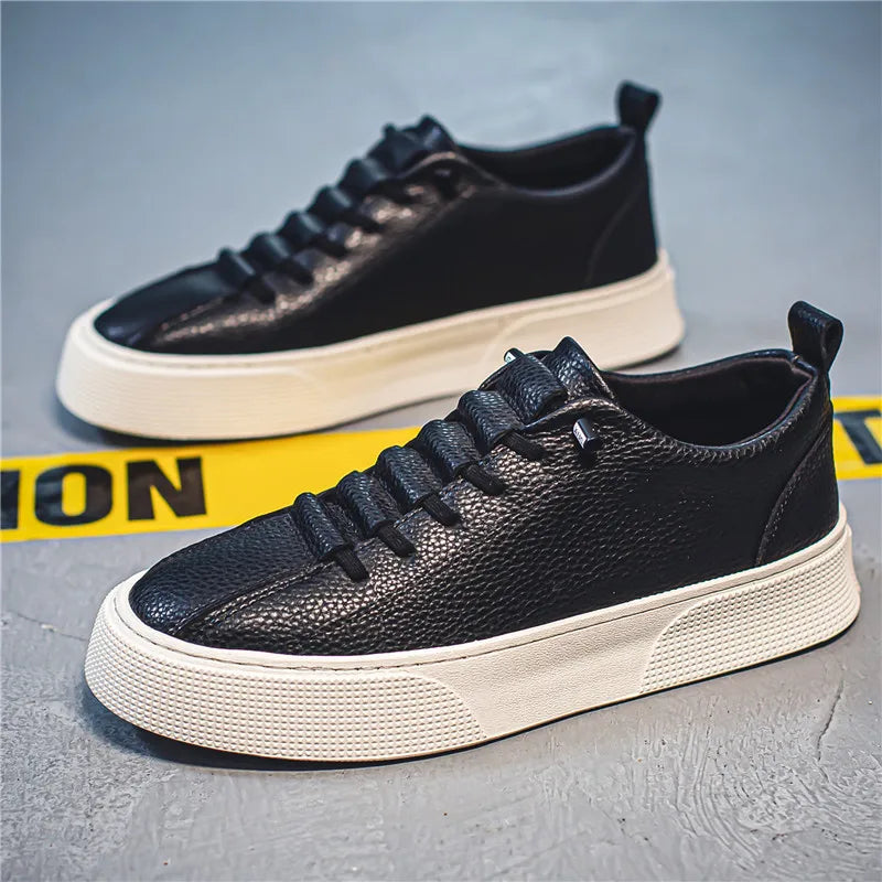 White Sneakers for Men 2024 Spring Fashion Casual Lace Up Round Toe Flat mens Running Sport Shoes Zapatillas Deportivas Hombre