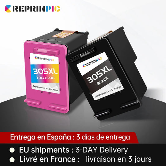 Reprinpic 305 XL For HP 305XL HP305 Ink Cartridge Remanufactured DeskJet Series 4120 4121 4122 4130 4140 4152 2820e Printer