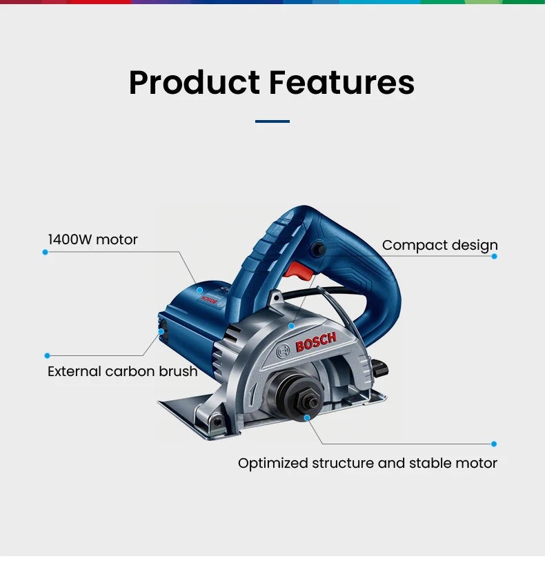 Bosch GDC 140 Circular Saw 1400W Marble Stone Cutting Saw 115mm Disc Diameter Multi-Function Dry-Type Electric Saws Power Tools