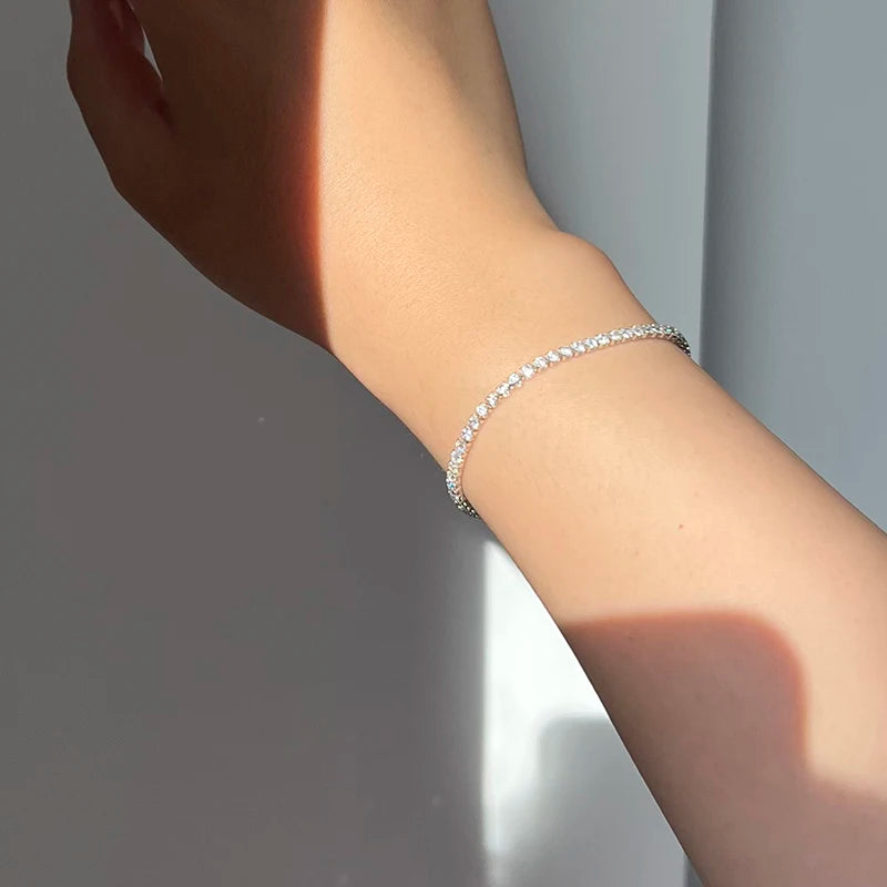Luxus Klassisch Voller Strass 18K Gold Plattiert Armbänder Für Frauen Funkelnd Einfach Zirkon Armbänder Schmuck Geburtstag Geschenke