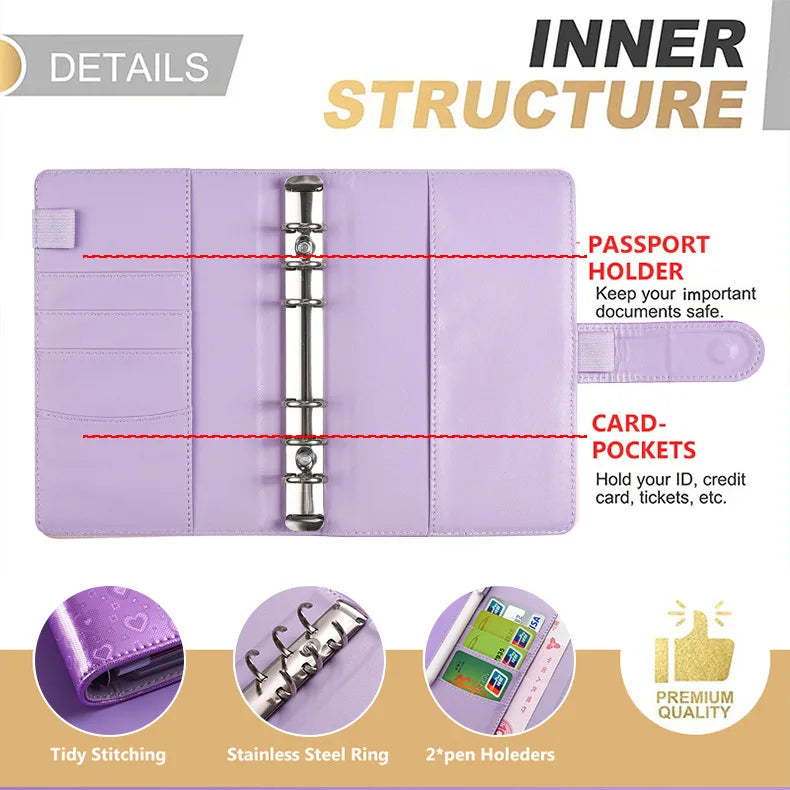 A6 Colorful Laser Macaron Creative PU Notebook