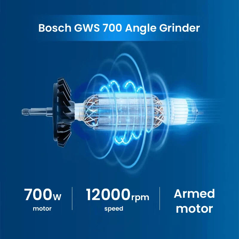 Bosch GWS 700 Angle Grinder Wired 110/220V Polishing Cutting Machine 12000rpm 100mm Discs Electric Grinding Machine Power Tools