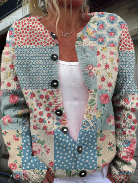 Mira Luna Plüsch-Strickjacke - Feinstrick, Vollarm, Stretch