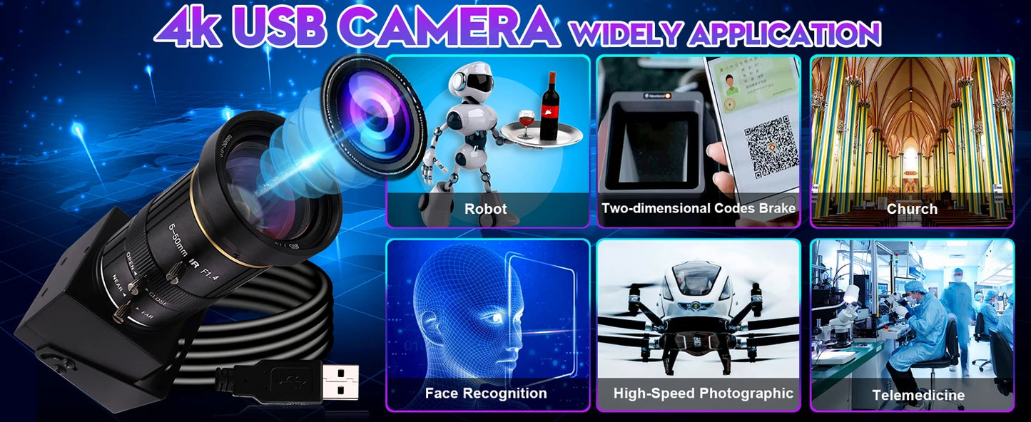 Cameră web ELP ELP-USB4KCAM30H 4K60FPS - USB3.0 HDMI 1/2.8"