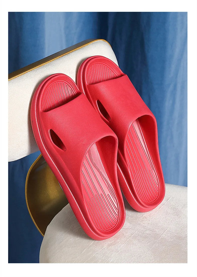 New Soft EVA Slippers Couples Home Slipper Outdoor Beach Summer Sandals Bath Men Flip Flops Non-Slip Women Thick Sole Shoes