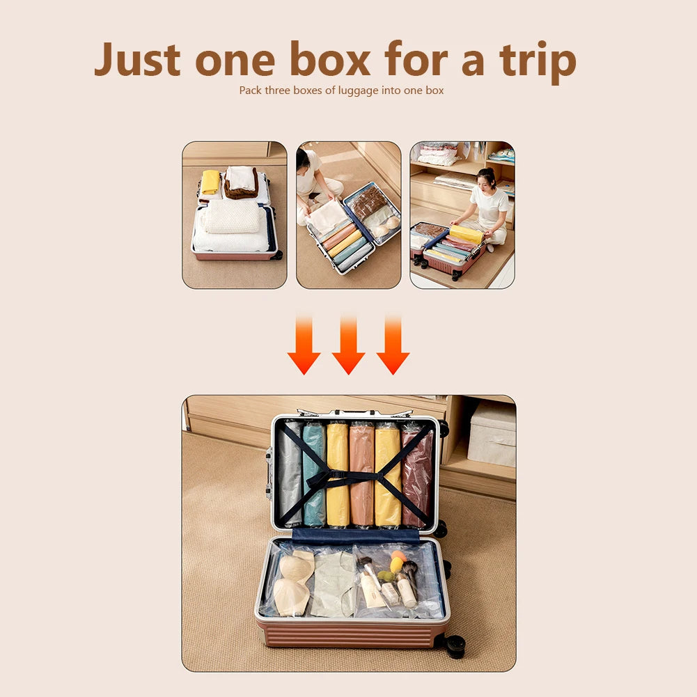 VakuumPro 6er Ventilbeutel - 6 Stk 80x60cm Platzsparend