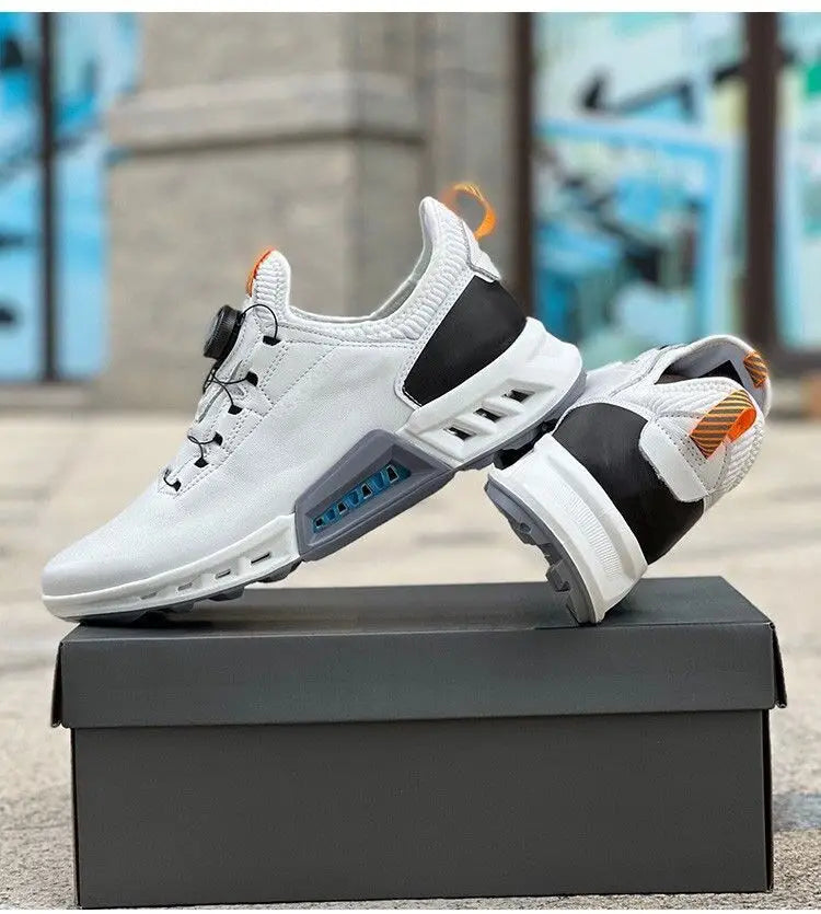 TAQCMSCN Echtes Leder Golfschuhe - Größe 42, TPU-Sohle, Leicht, Herren Für Training Und Spiel