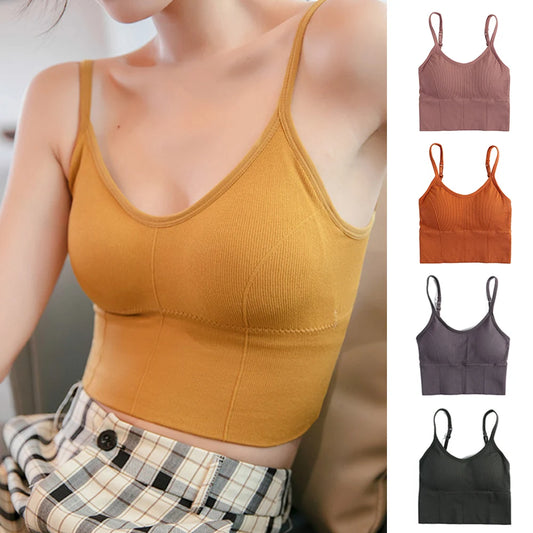 Femei elegante topuri tub push-up sutien femeie streetwear fără mâneci camisole sport lenjerie tricou crop top bandeau top maieuri