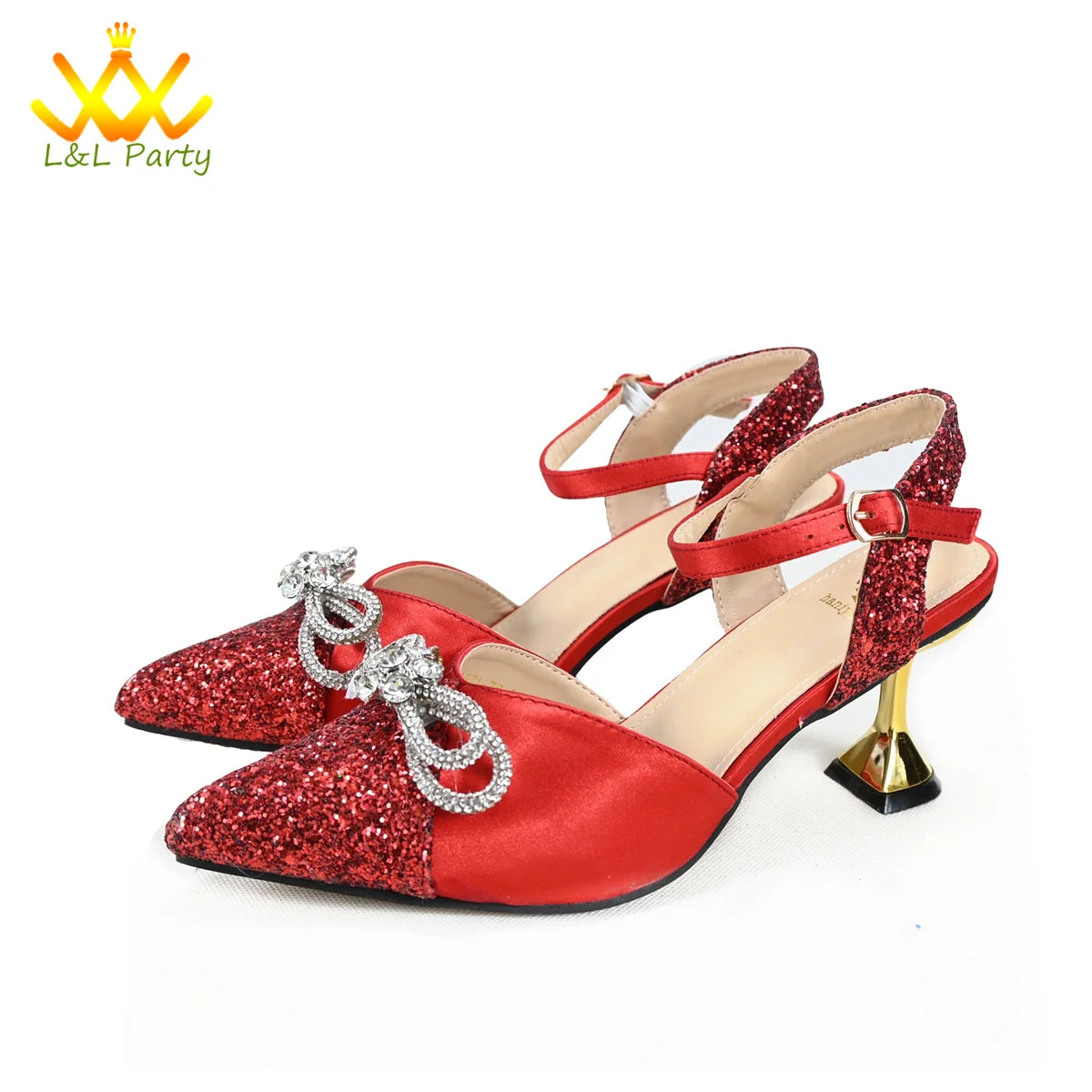 Elegant New Design 2024 Winter Design Italian Women Shoes and Bag Set in Fuchsia Color High Quality Pointed Toe For Party