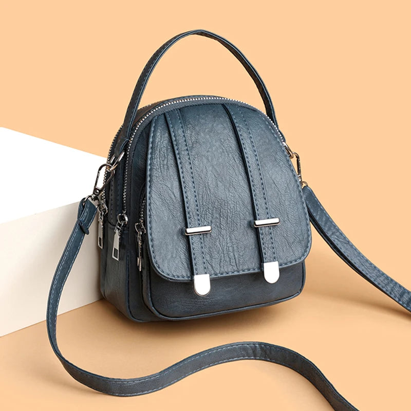 Fashion Multilayer Crossbody Bags For Women 2024 Luxury Designer Brand Leather Shoulder Messenger Bag Ladies Purses and Handbags