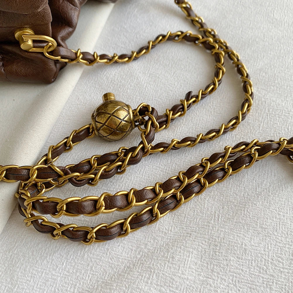 Women Crossbody Tote Bag PU Leather Pleatd Hobo Bag Versatile Messenger Bag Satchel Sling Bag Girl Stylish Purse