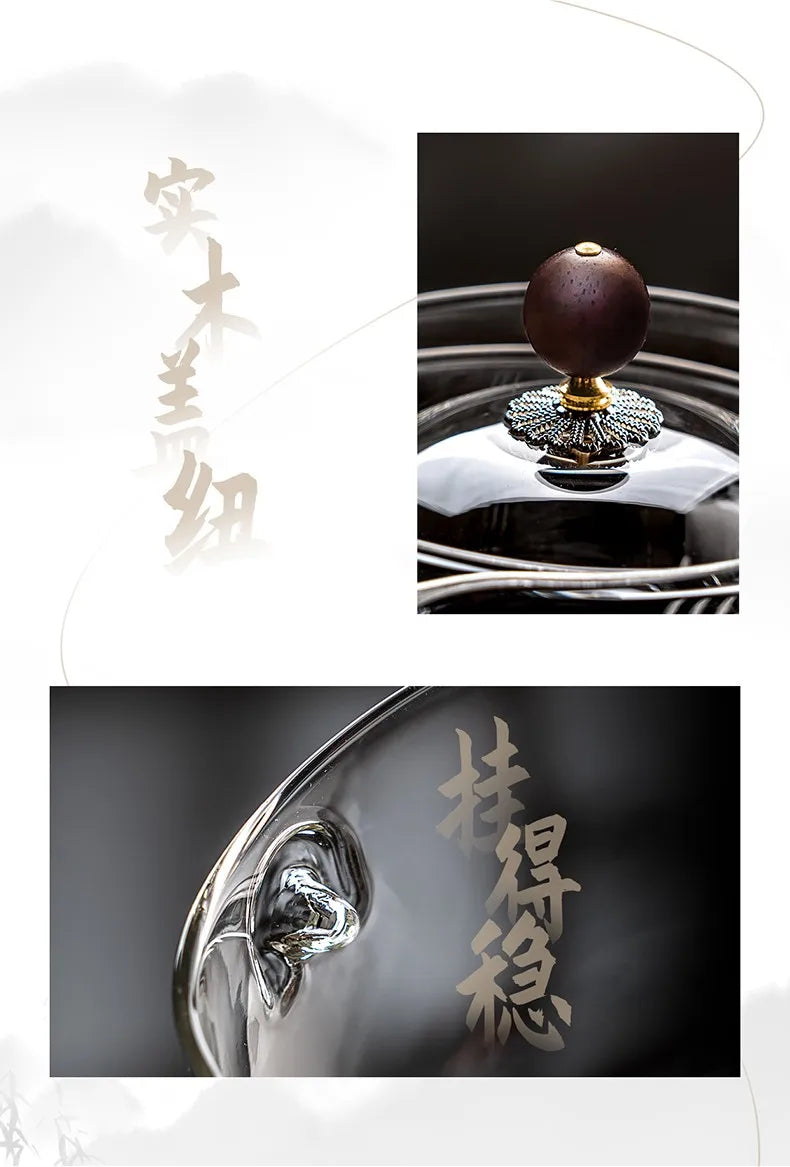Glas-Teekanne 2025: Heat-Resistant Rotating-Leisure - Tea Set Collection