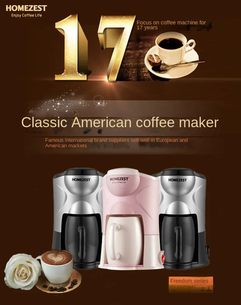 Coffee machine automatic household mini American drip coffee maker tea maker  coffee maker espresso with grinder