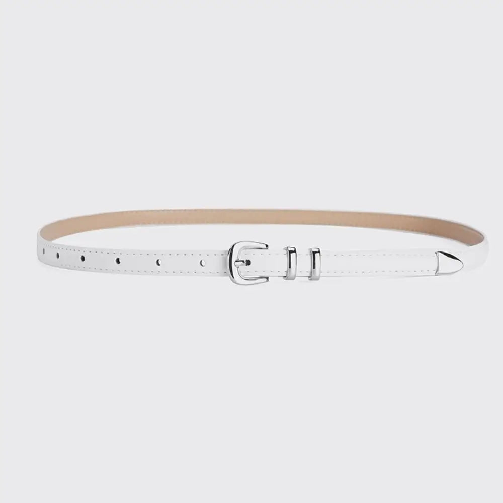 Curea Zhejiang PU cu cataramă argintie - 1,4 cm 105 cm