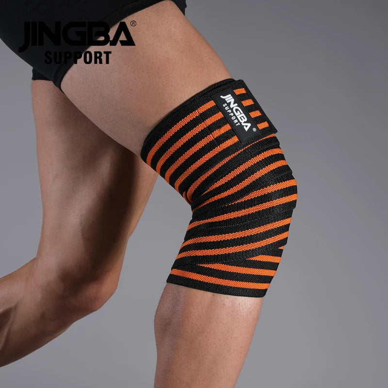 Kniebandagen 2025: JASONTUTU 1 PC Knee Wraps Men Fitness Weight Lifting - Elastic Bandage Compression Knee Support Sports Strap Protector Bands Pad Collection