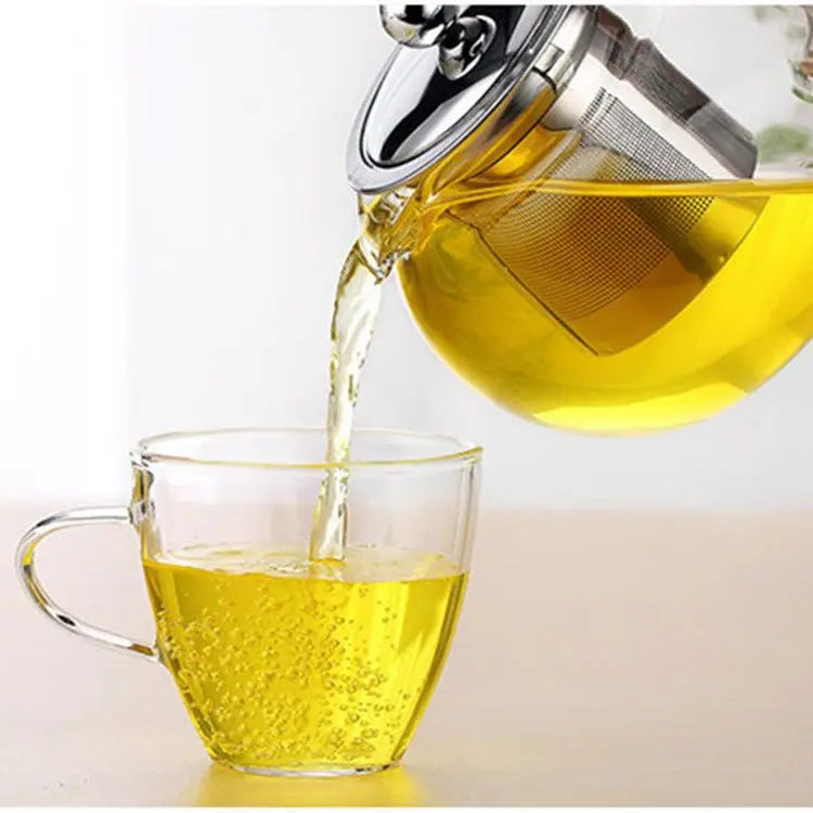 High quality Heat Resistant Glass Tea Pot,Chinese Flower Tea Set Puer Kettle Coffee Teapot Convenient With Infuser Office Home