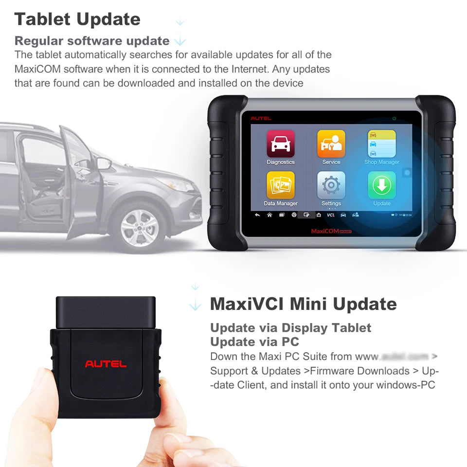 Autel MaxiCOM MK808BT Pro OBD2 Scanner Auto Diagnosegerät Code-Leser mit Aktiv-Test, Vollsystem-Diagnose, 28+ Services