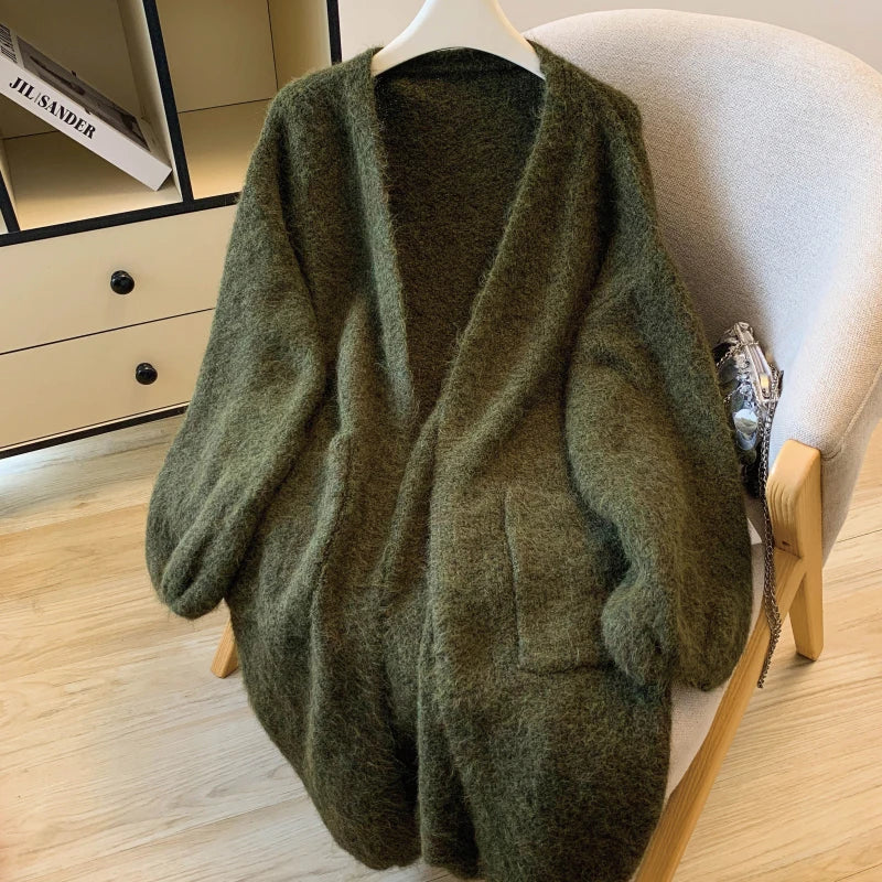 Cardigan elegant MEXZTCN - Lungime 66 cm, Greutate mare