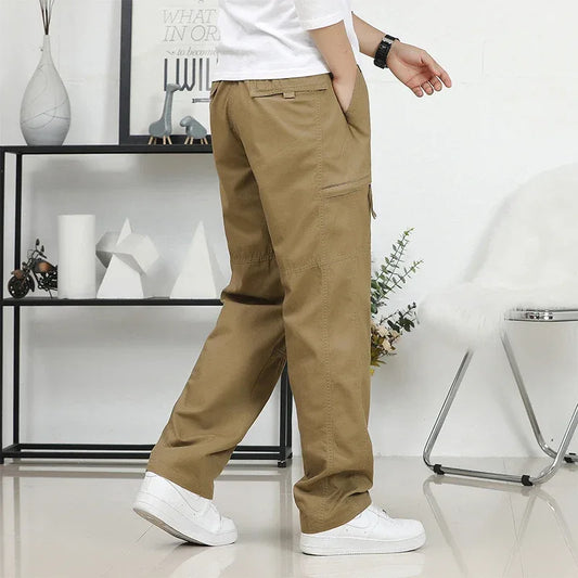 IPPOLICH Lose Passform Hosen Jugend Arbeitskleidung Hosen Neue Cargo Hosen Herren Lose Gerade Übergroß Kleidung Herren Casual Straße Hosen - Golden Bridge Store