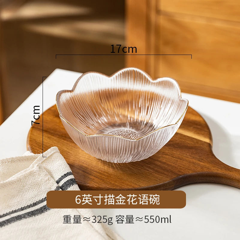 Luxus Glas Geschirr Set Haushalt Küche Zubehör Teller Und Schüssel Modern Hohe Beauty Dessert Schüssel Dim Sum Snack Teller