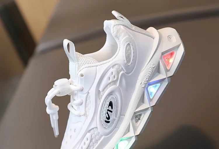 Baby Schuhe 2025 - Frühling Herbst Leuchtende Sneaker - Jungen Mädchen LED Schuhe Weiche Sohle 7-13J