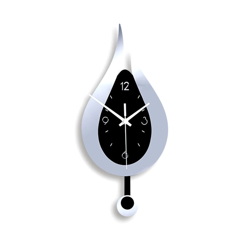 Modern Water Dropping Design Wall Clock Creative Acyrlic Pendulum Clock for Home Bedroom Living Room Office Decoration Mute Time