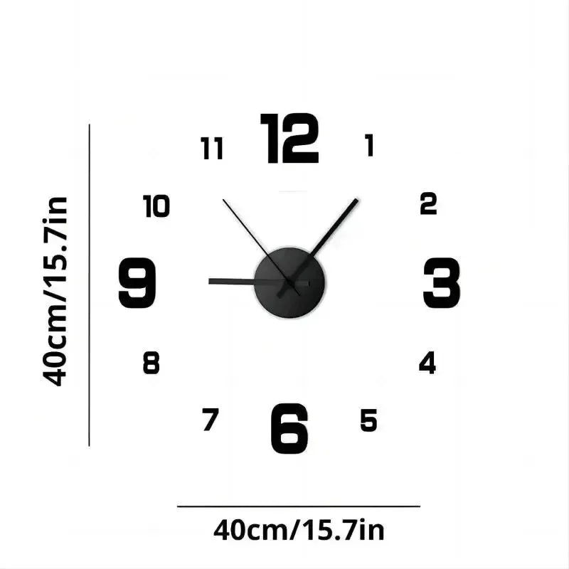 Modern Home Creative Frameless DIY Wall Decoration Wall Decoration Silent Clock Living Room Office Bedroom Wall Decoration Art