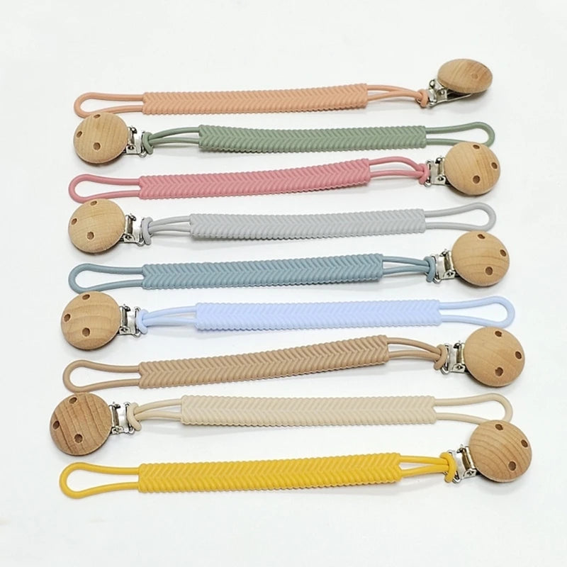 Schnuller-Clip 2025: THINKTHENDO Silicone Pacifier Clip Baby Boys Girls - Flexible RustFree Holder Teething Relief Safe Baby Collection