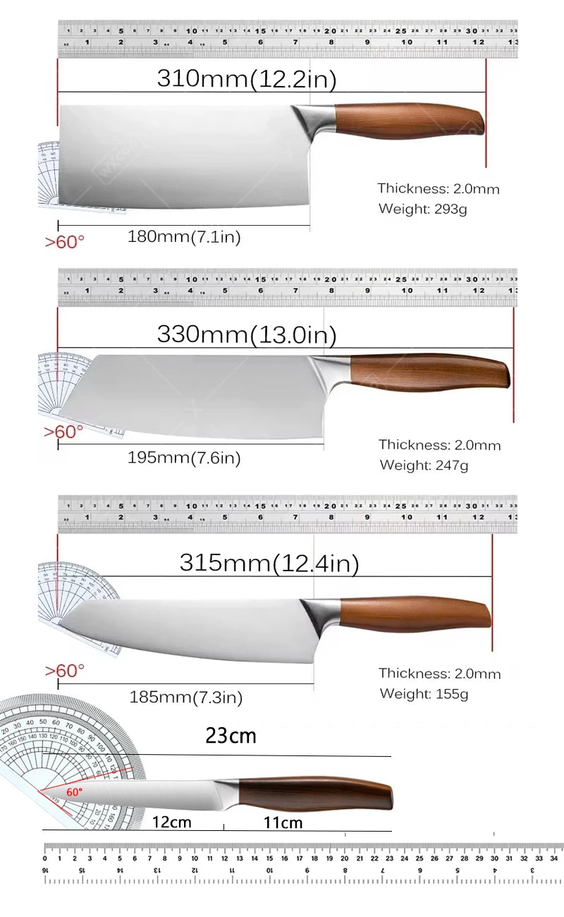 Choice Profi Küchenmesser Set - 4 Stück 19.5 cm Edelstahl