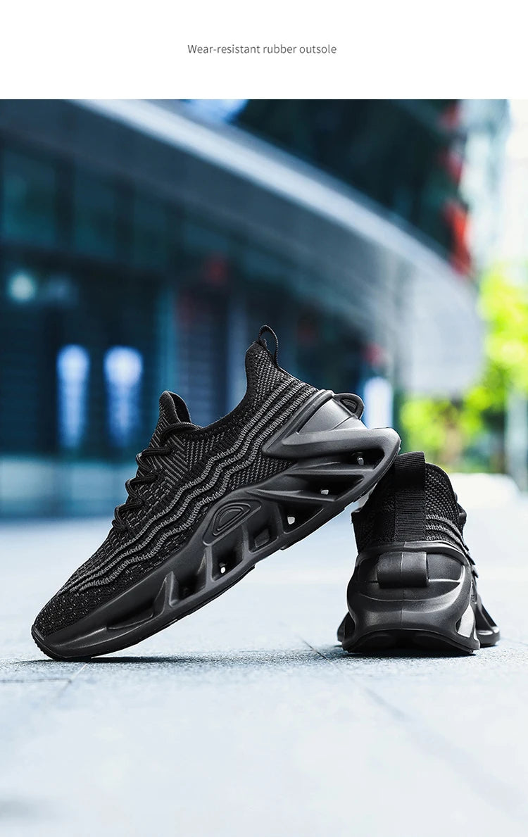 Herren Sneakers Leicht Laufschuhe Atmungsaktiv Mesh Komfortabel EVA Dick Sohle Rutschfest Tennis Walking Weiß Schuhe Für Männer