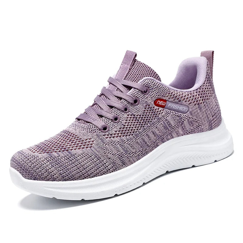 Damen 2025 Frühling Und Herbst Neu Gestrickt Damen Schuhe Schuhe Weiche Sohle Casual Sport Schuhe Für Damen Sneakers