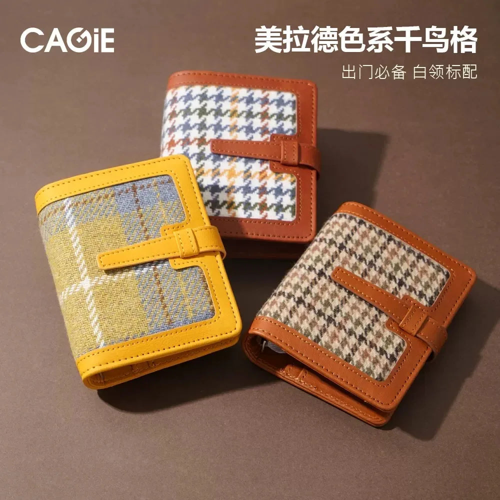 pu Leather Small Notebook Student Binder M5 Notepad Girls Portable Card Holder Simple Niche Design