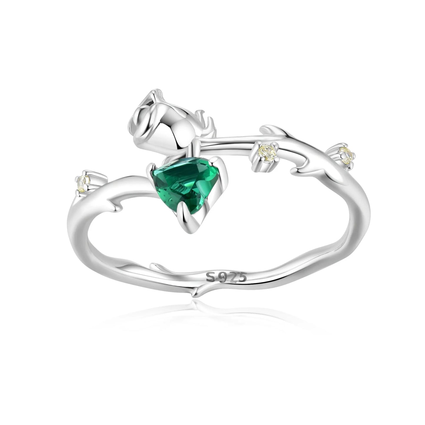 JIUHAO Ring Romantisch Mehrlagig - 925 Silber Zirkon 2g