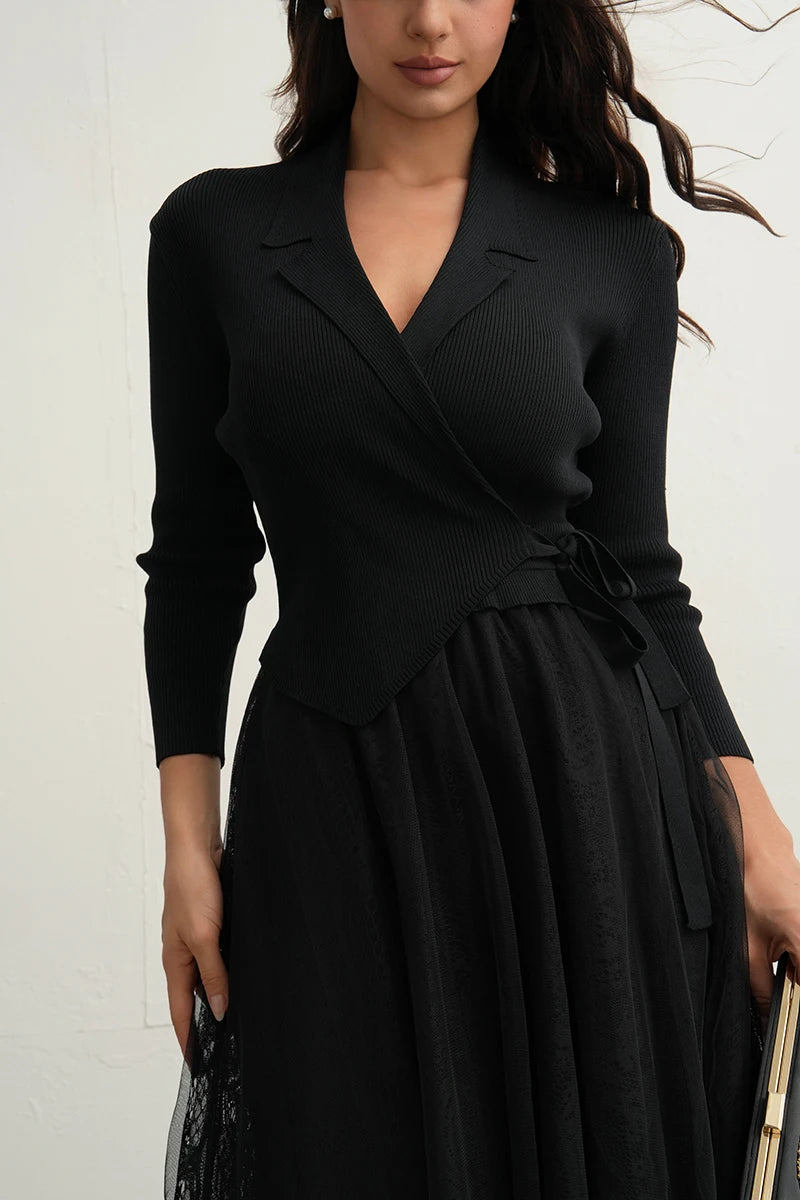 Set rochie tricotată Ropa De Comoda - Mărime normală, Lungime până la jumătatea gambei, Conținut material 31-50%