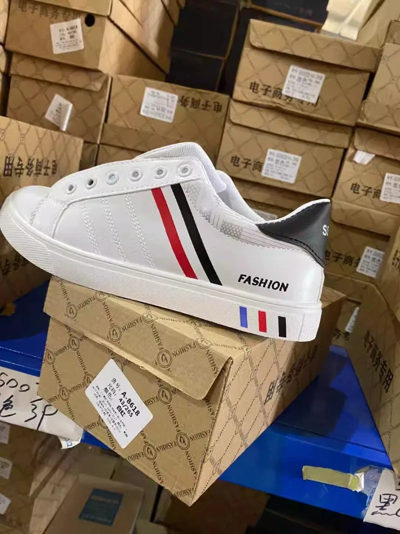 Pantofi sport pentru bărbați, pantofi casual albi, pantofi de lux ușori și originali pentru bărbați, pantofi balerini respirabili, adidași pentru bărbați