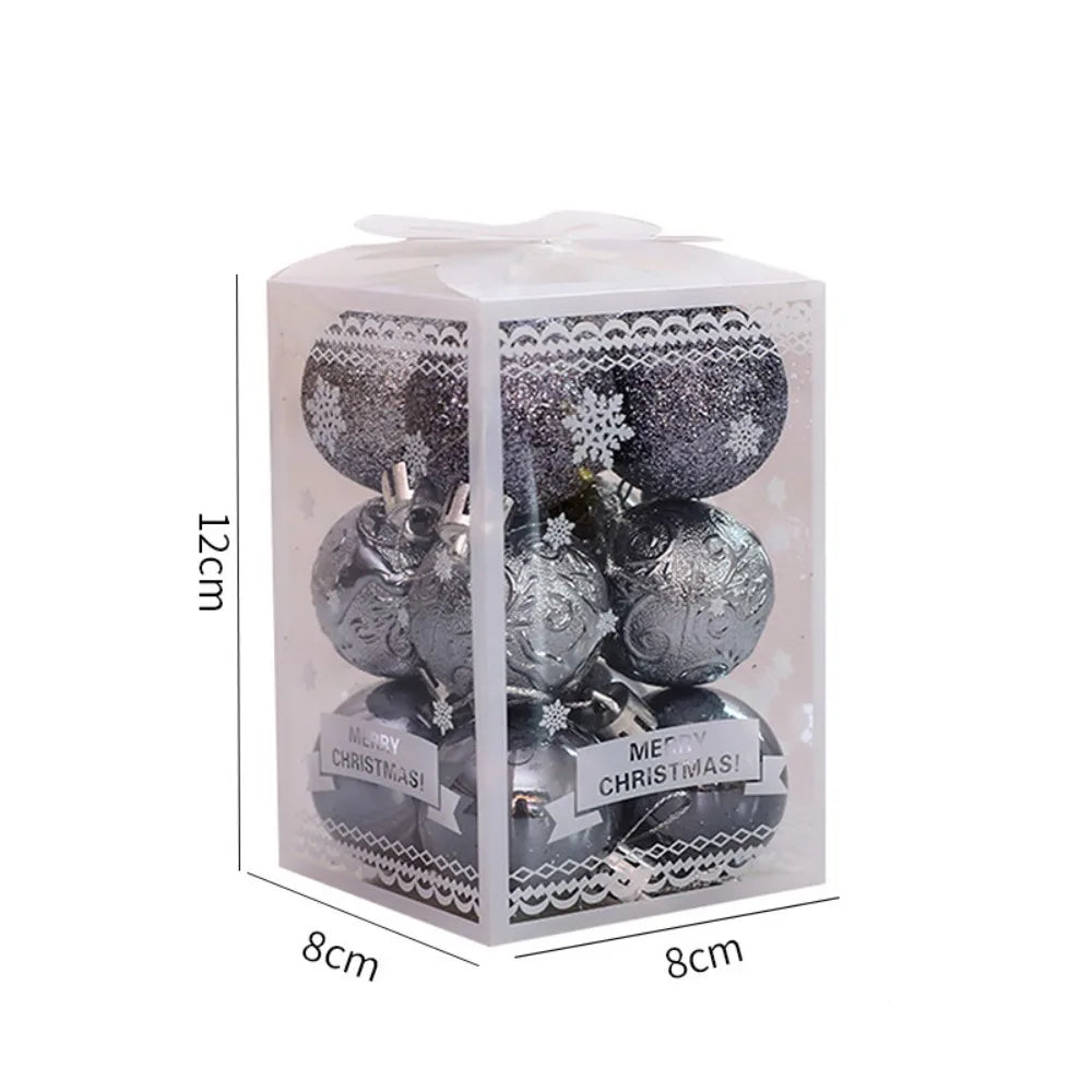 Choice Kugeln 12er Set - Kunststoff-Weihnachtskugeln 4 cm, 9 Farben