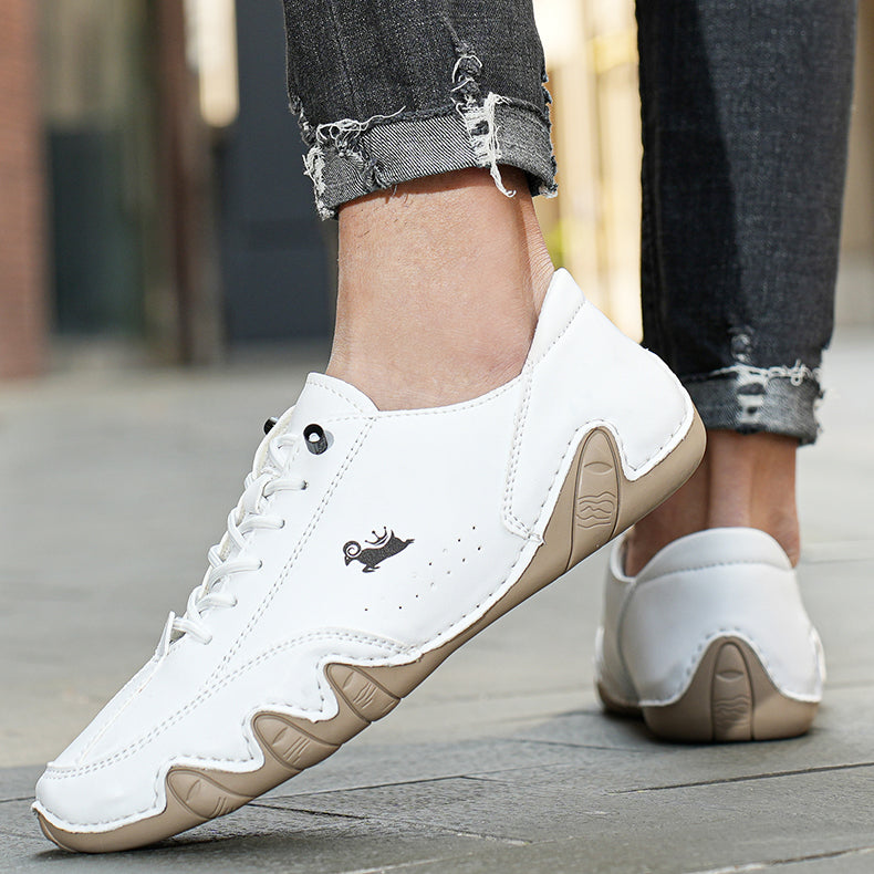 Sneakers for Men Fashion Outdoor Walking Loafers Shoes Comfortable Ankle Boots Luxury Man Shoes 2023 New In Casual Leather Shoes