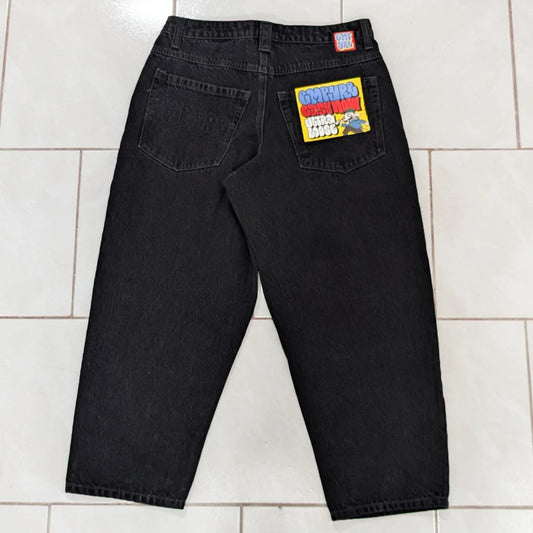 Jeans Y2k Pants Black Jeans Wide Leg Men Retro Loose Fashion Trendy Pants Hip-Hop Streetwear Y2k American Street Casual Jeans