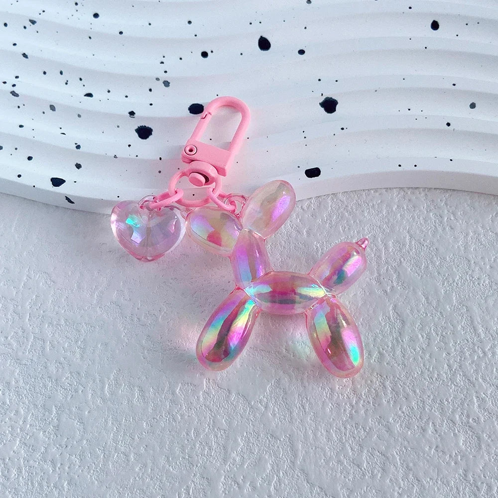 Damen Schlüsselanhänger 2025 - Adorable Balloon Dog Y2k Bag Charms Cute Puppies Acrylic