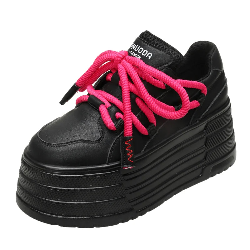 ShoeStyle Classic 8cm Plateau - Gummisohle Meshfutter 37-42