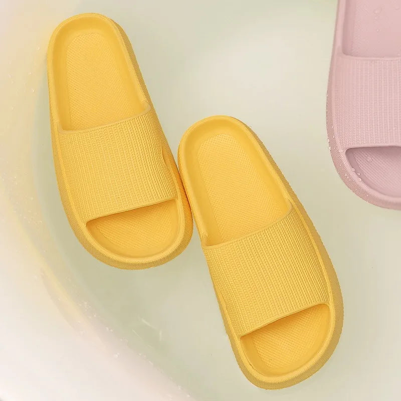 Frauen Dick Plattform Cloud Hausschuhe Sommer Strand Eva Weich Sohle Slide Sandalen Freizeit Männer Damen Innen Badezimmer Anti-Rutsch Schuhe