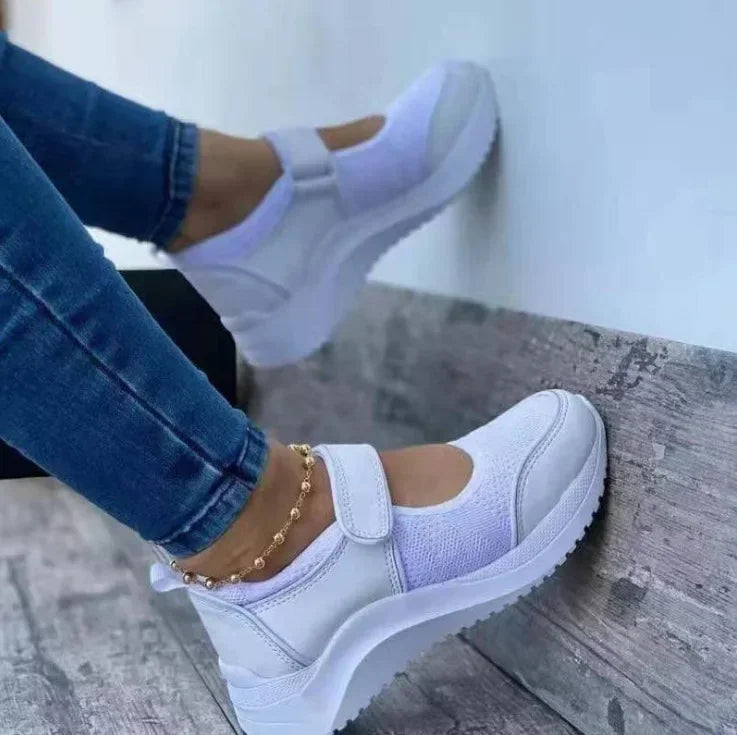 Keilschuhe 2025: YBQJOO 2022 New Casual Classic Wedge Shoes Women - Summer Fashion Elegant Platform Sneakers Female Comfortable Walking Shoes Ladies Collection