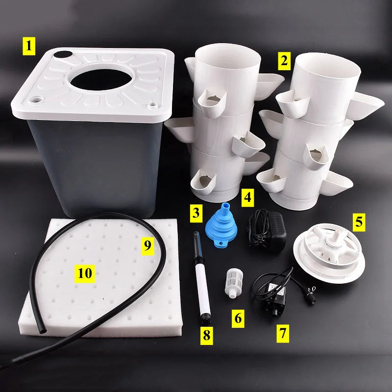 Vertical Hydroponic Tower  Greenhouse Garden Indoor Soilless Culture Growing System Vertical Tower Veg Planter Grow Pot Kit