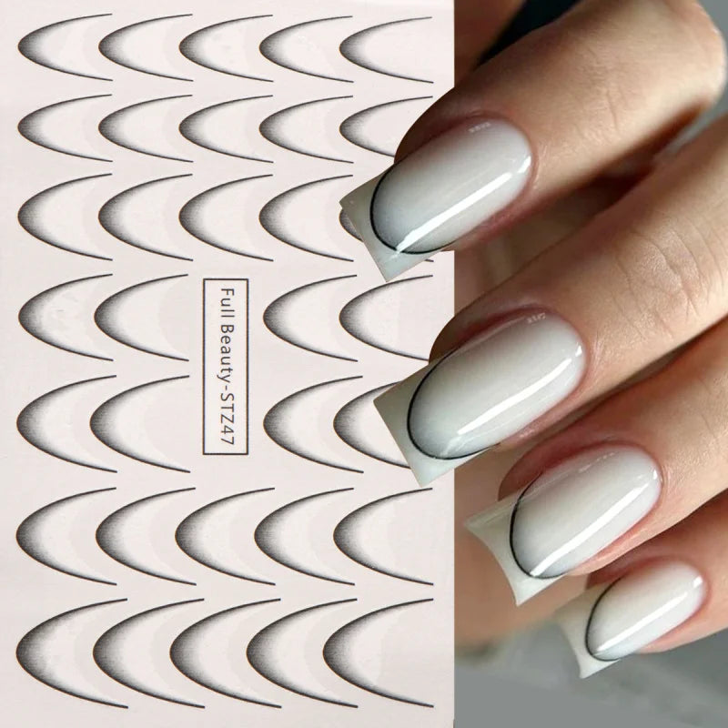 Choice FB-STZ40 Ombre French Nagelsticker - 8 Stück 6.3x10cm